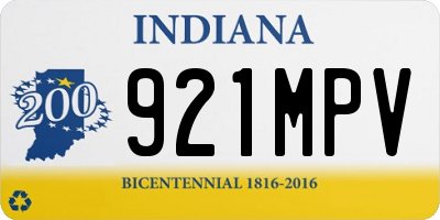 IN license plate 921MPV
