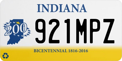 IN license plate 921MPZ