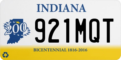 IN license plate 921MQT