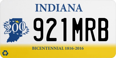 IN license plate 921MRB