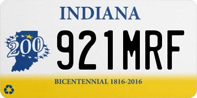 IN license plate 921MRF