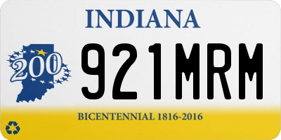 IN license plate 921MRM