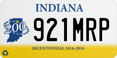 IN license plate 921MRP