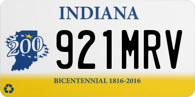 IN license plate 921MRV