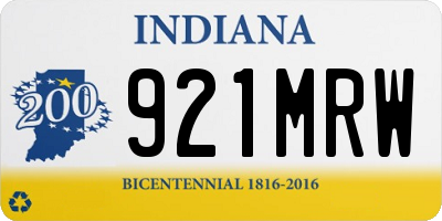 IN license plate 921MRW