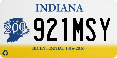 IN license plate 921MSY
