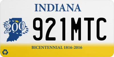 IN license plate 921MTC