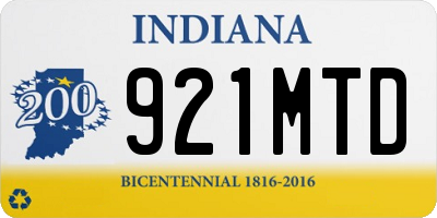 IN license plate 921MTD