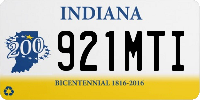 IN license plate 921MTI