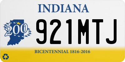 IN license plate 921MTJ