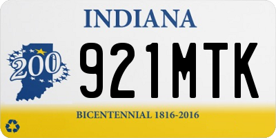 IN license plate 921MTK