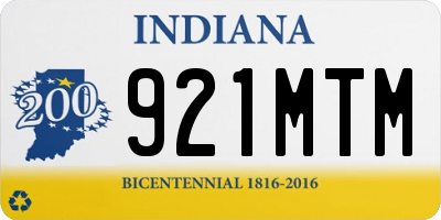 IN license plate 921MTM