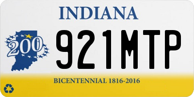 IN license plate 921MTP
