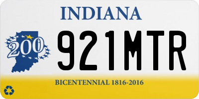 IN license plate 921MTR