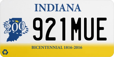 IN license plate 921MUE