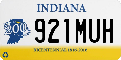 IN license plate 921MUH