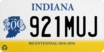 IN license plate 921MUJ