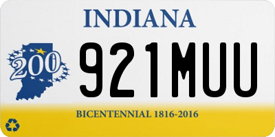 IN license plate 921MUU