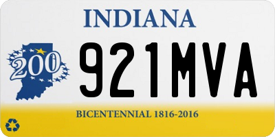 IN license plate 921MVA