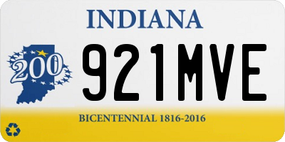 IN license plate 921MVE