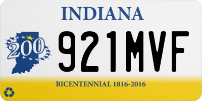 IN license plate 921MVF