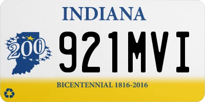IN license plate 921MVI