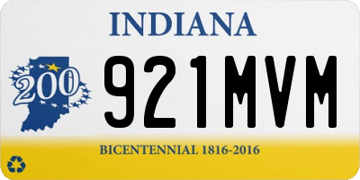 IN license plate 921MVM