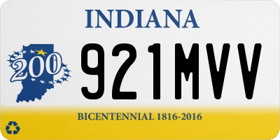 IN license plate 921MVV