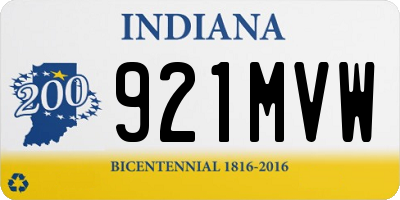 IN license plate 921MVW