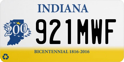 IN license plate 921MWF