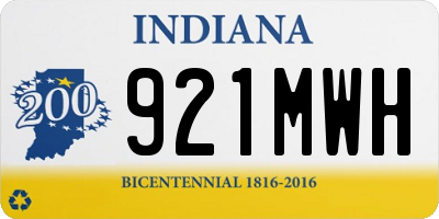 IN license plate 921MWH