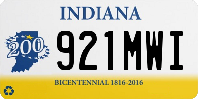 IN license plate 921MWI