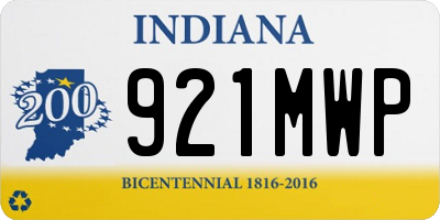 IN license plate 921MWP