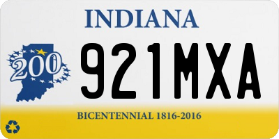 IN license plate 921MXA