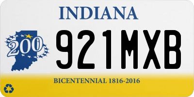 IN license plate 921MXB