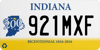 IN license plate 921MXF