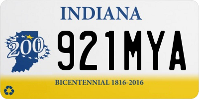 IN license plate 921MYA