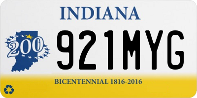 IN license plate 921MYG