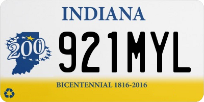 IN license plate 921MYL