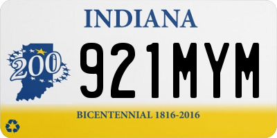 IN license plate 921MYM