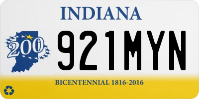 IN license plate 921MYN