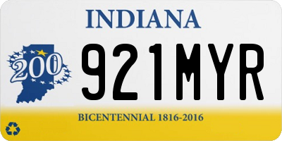 IN license plate 921MYR
