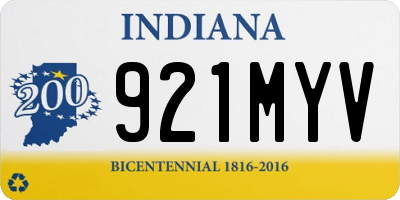 IN license plate 921MYV