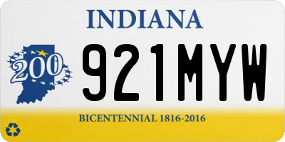 IN license plate 921MYW
