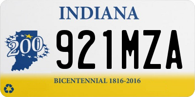 IN license plate 921MZA