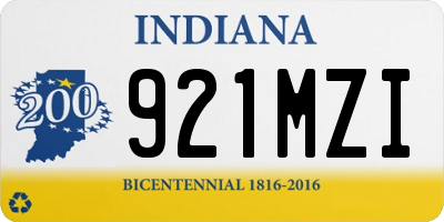 IN license plate 921MZI