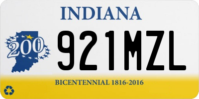 IN license plate 921MZL