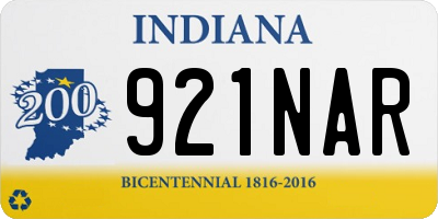 IN license plate 921NAR