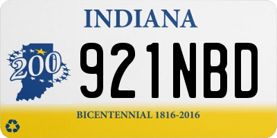 IN license plate 921NBD