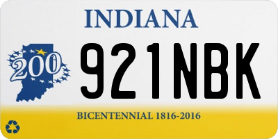 IN license plate 921NBK